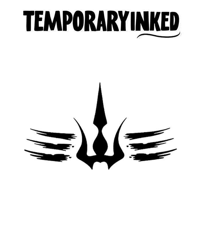 Ink Stroke Divine Trident Tattoo
