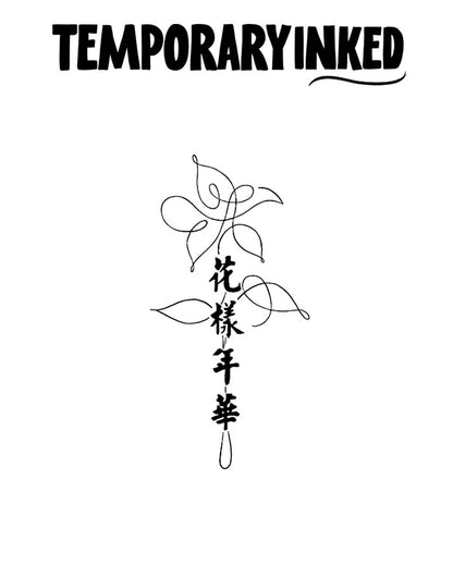 Japanese Minimal Flower Tattoo