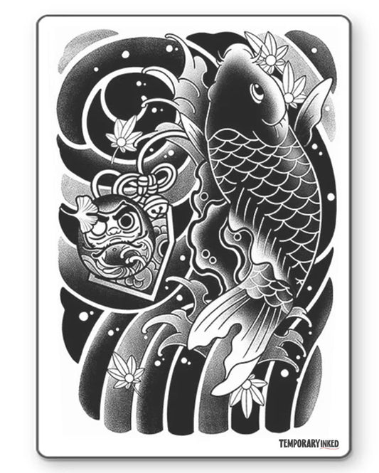 Japanese Oni & Koi Half-Sleeve