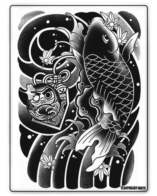 Japanese Oni & Koi Half-Sleeve