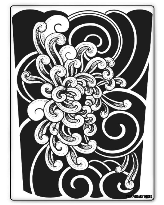 Japanese Seigaiha Half-Sleeve