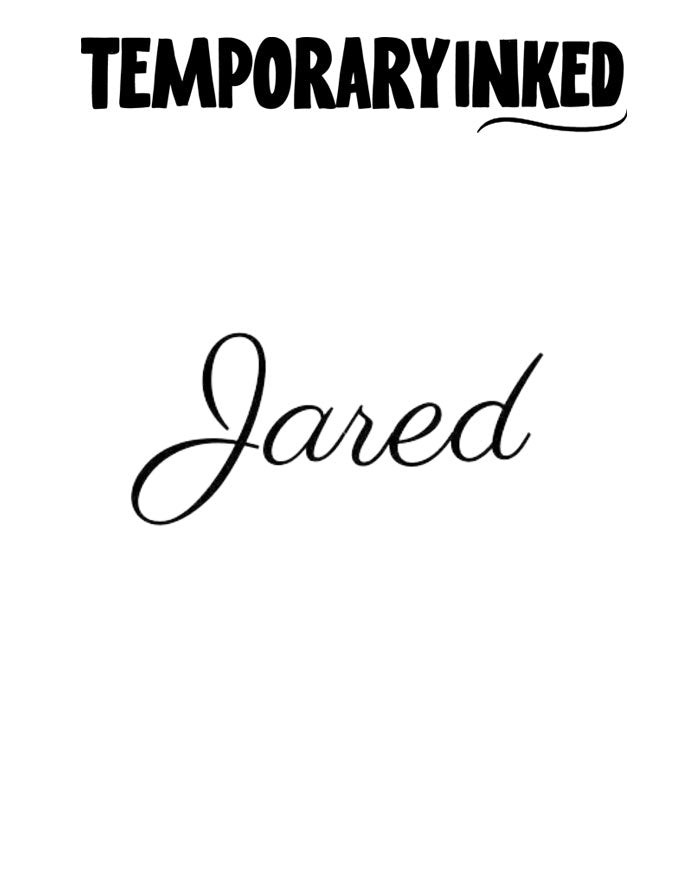 Jared Text Tattoo