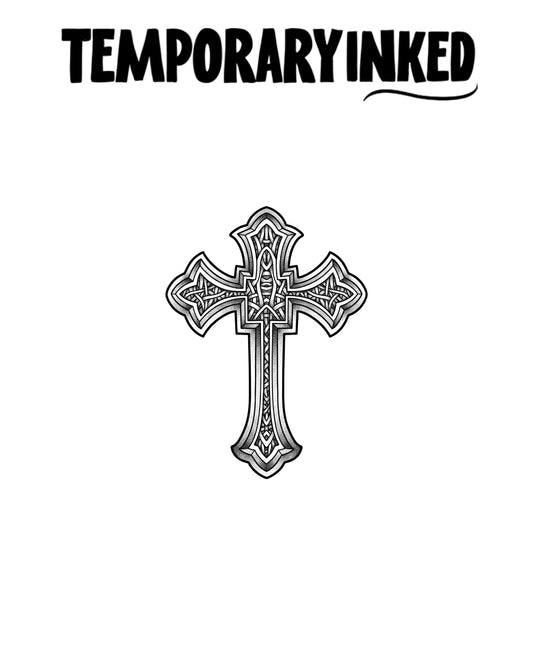 Lattice Cross Tattoo