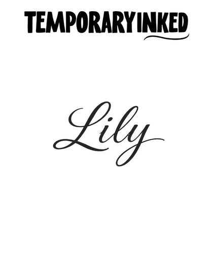 Lily Text Tattoo