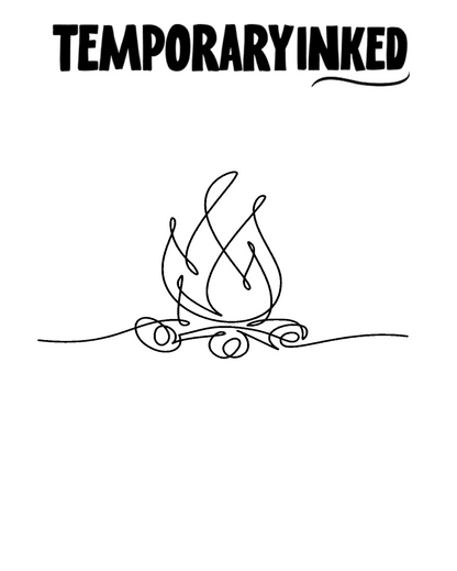 Line Campfire Minimalist Tattoo