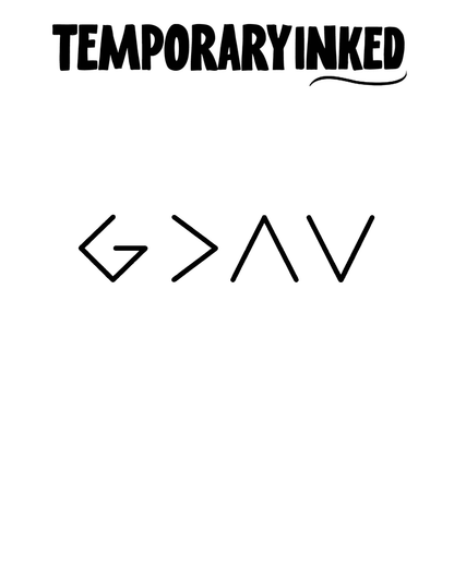 Linear Highs and Lows Tattoo