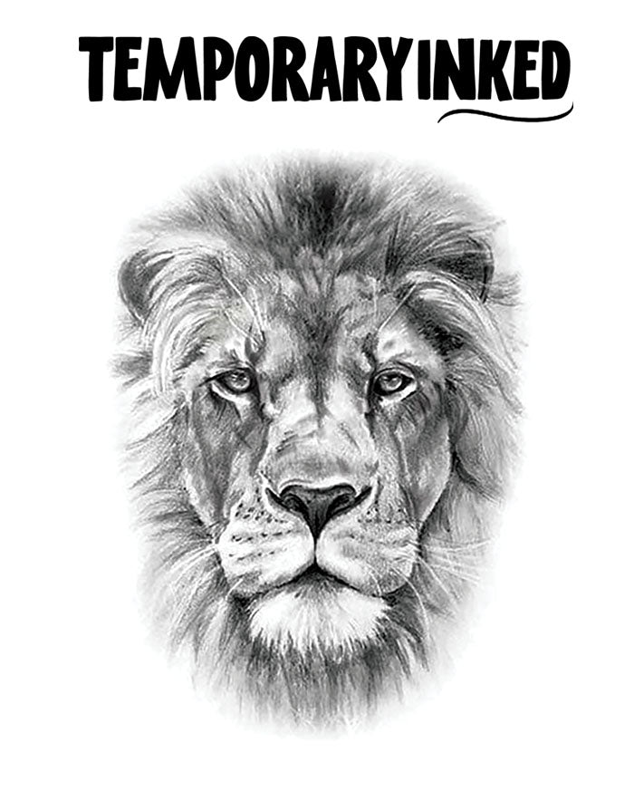 Lions Portrait Sketch Tattoo