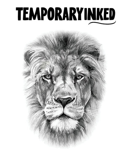 Lions Portrait Sketch Tattoo