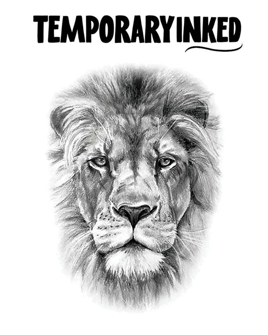 Lions Portrait Sketch Tattoo