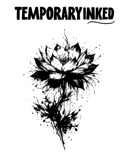 Lotus Splatter Tattoo