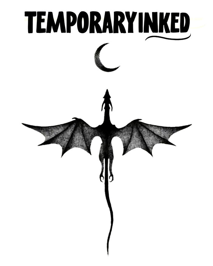 Lunar Dragon Back Tattoo