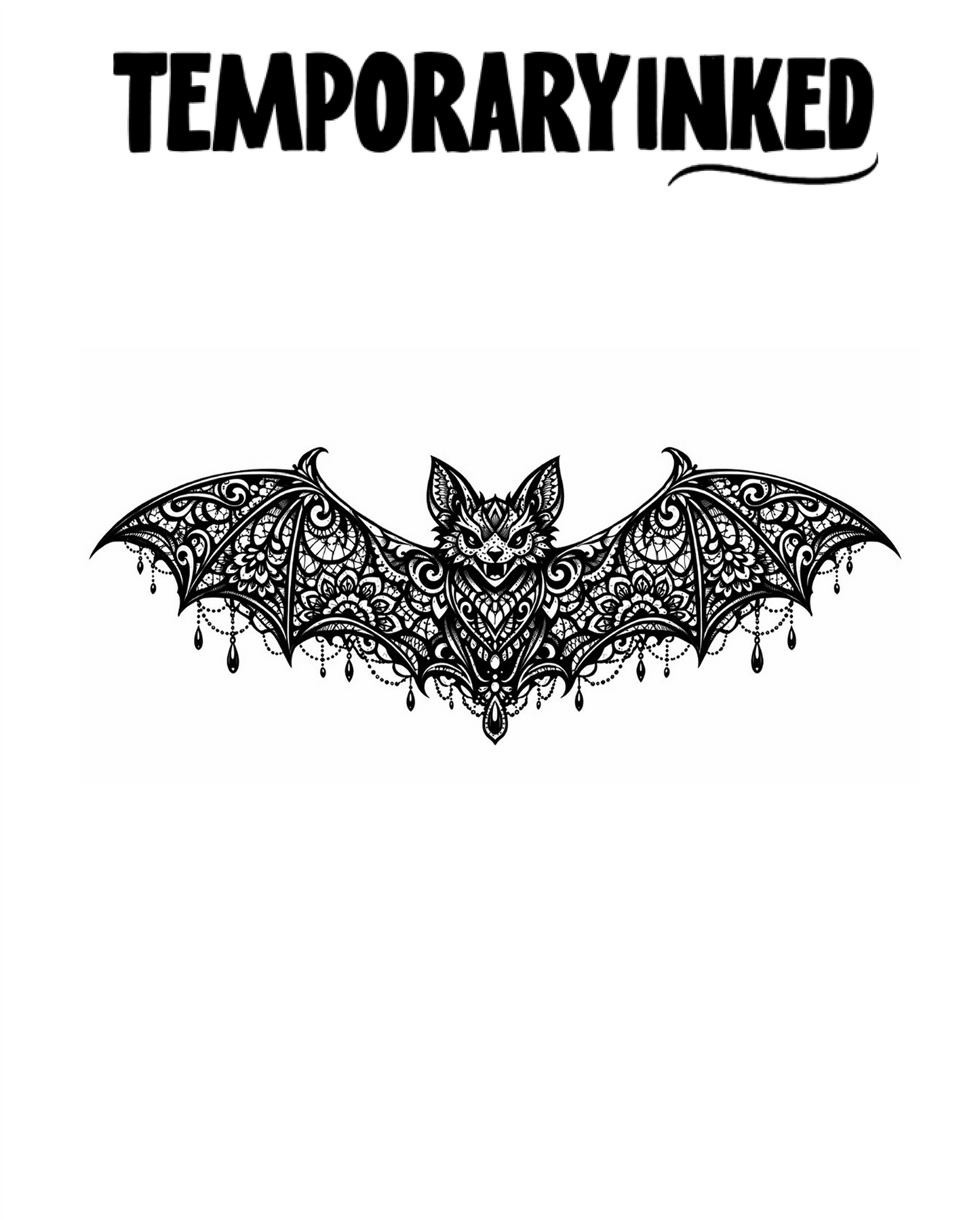 Mandala Lace Bat Tattoo