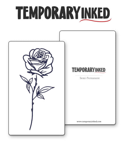 Minimal Rose Tattoo