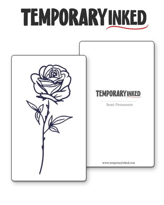 Minimal Rose Tattoo