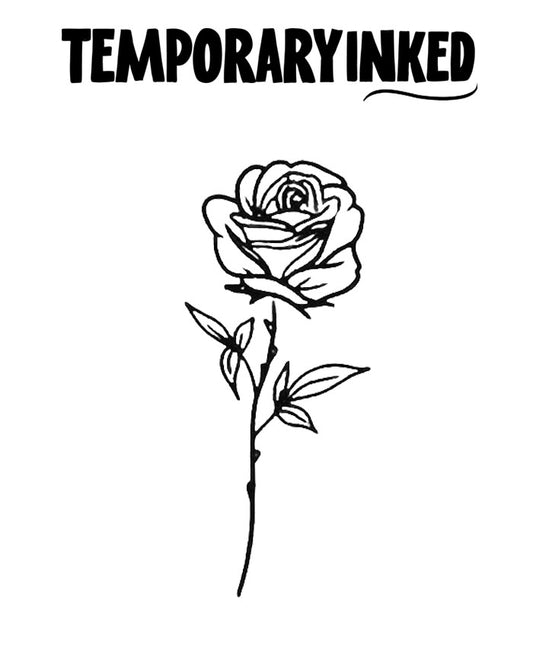 Minimal Rose Tattoo