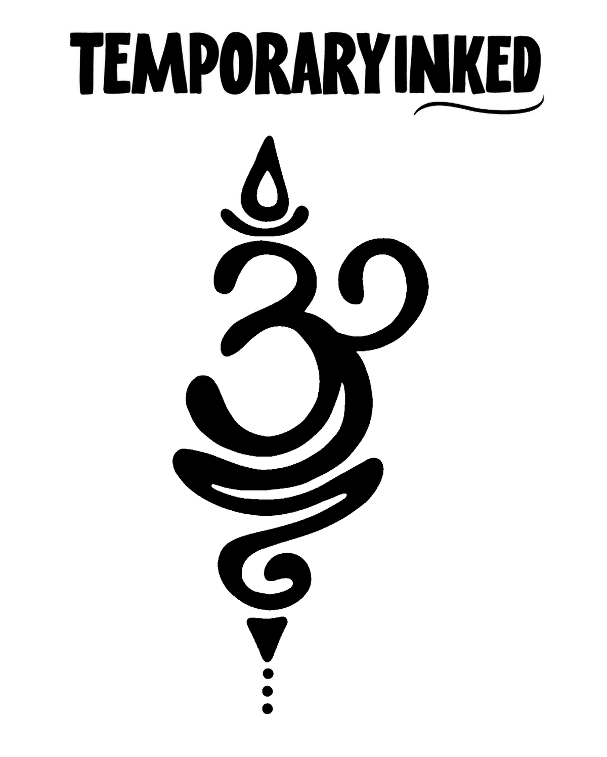 Moon and Flame Om Tattoo