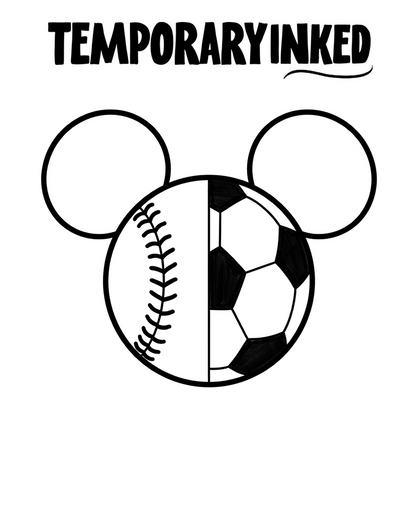 Mouse Ear Sports Tattoo