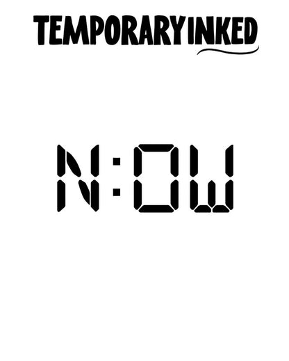 Now Clock Tattoo