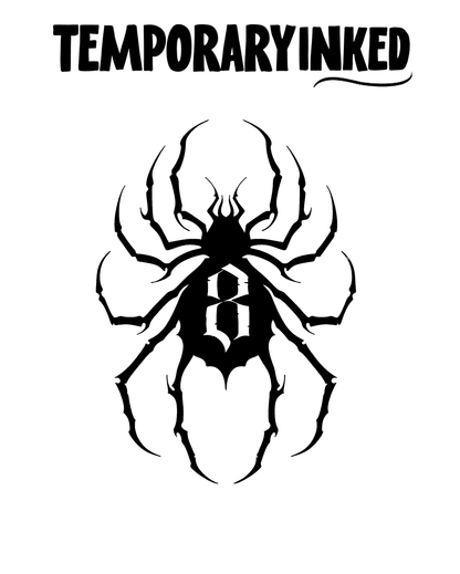Number 8 Spider Tattoo