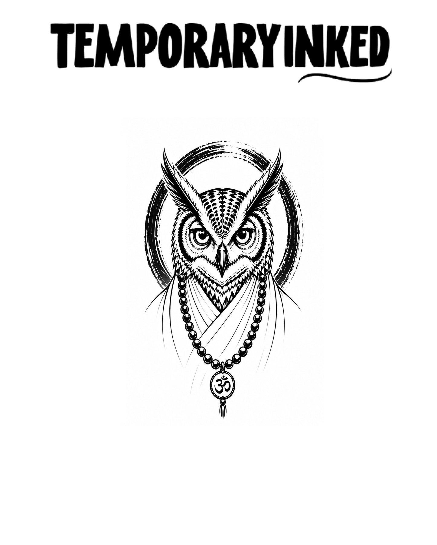 Om Owl Tattoo