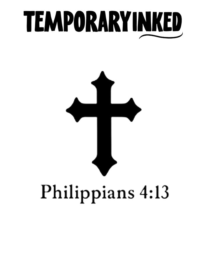 Philippians Cross 4:13 Tattoo