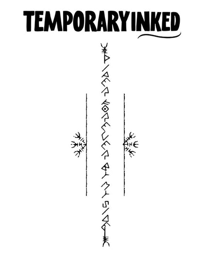 Pillar Of Runes Tattoo