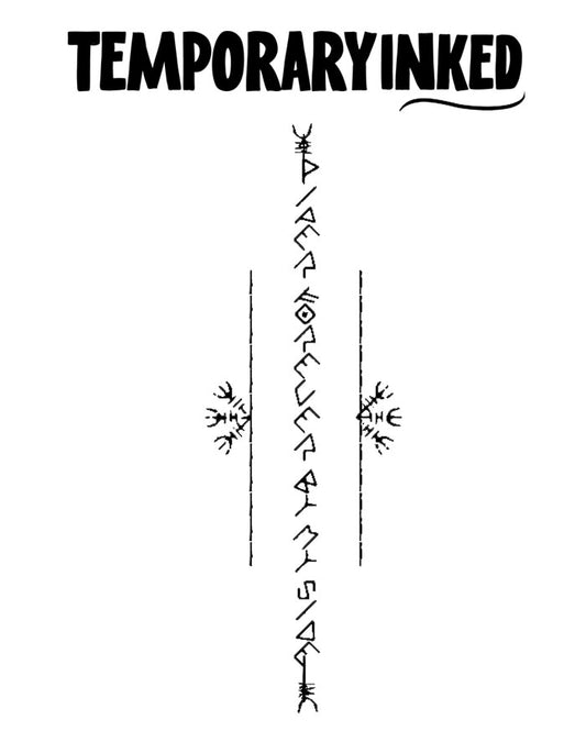 Pillar Of Runes Tattoo
