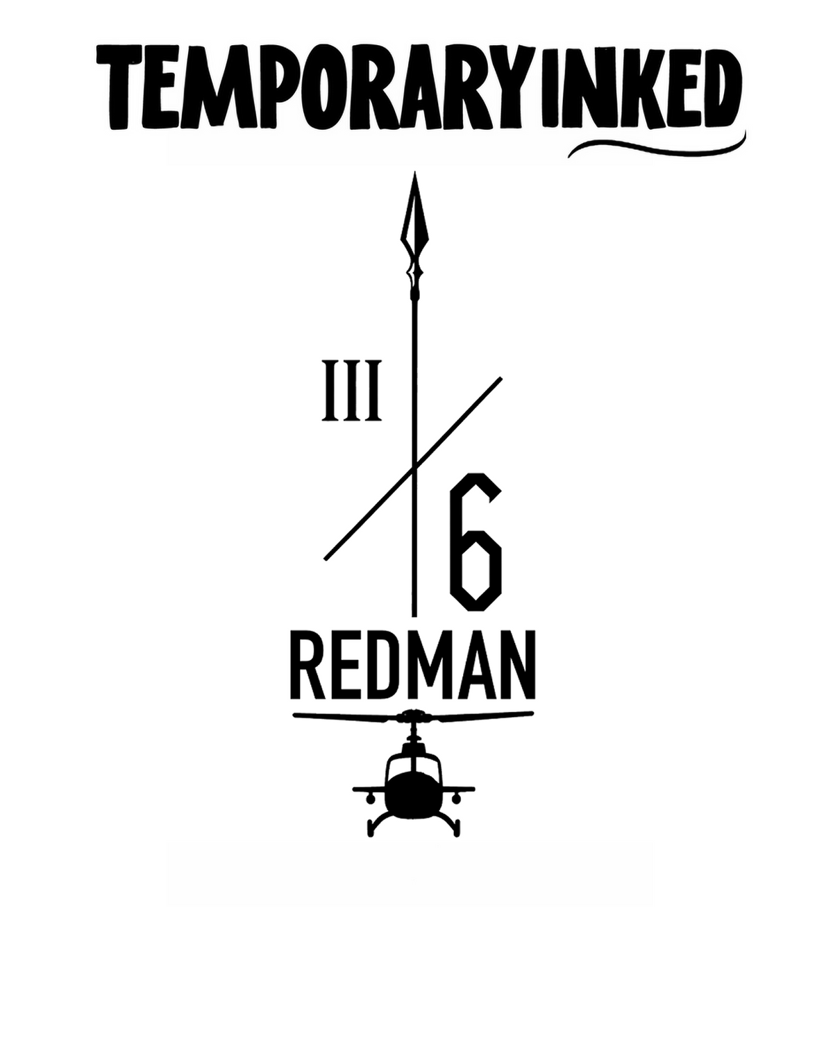 Redman Helicopter Tattoo