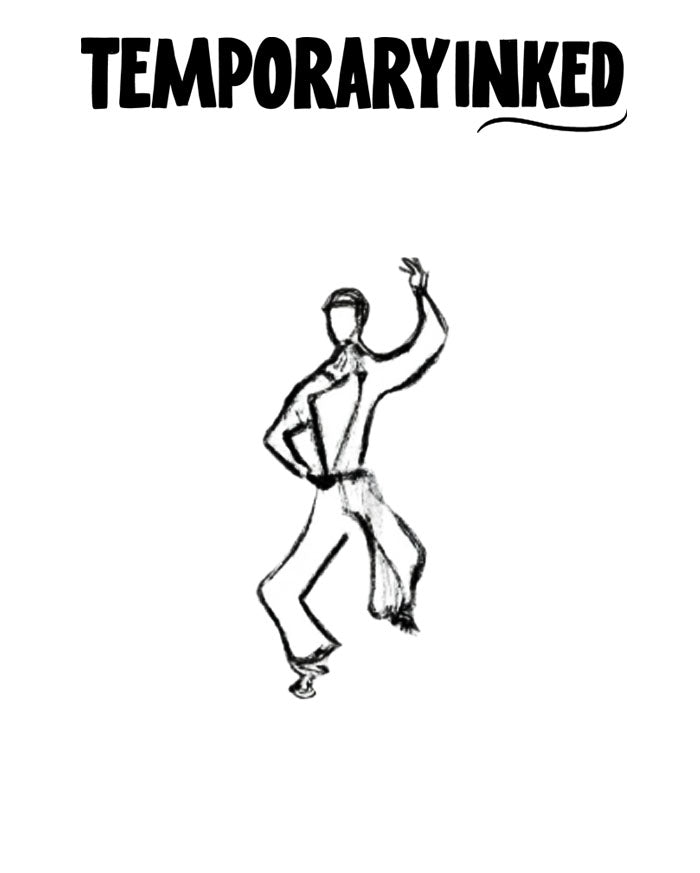 Retro Dance Man Tattoo