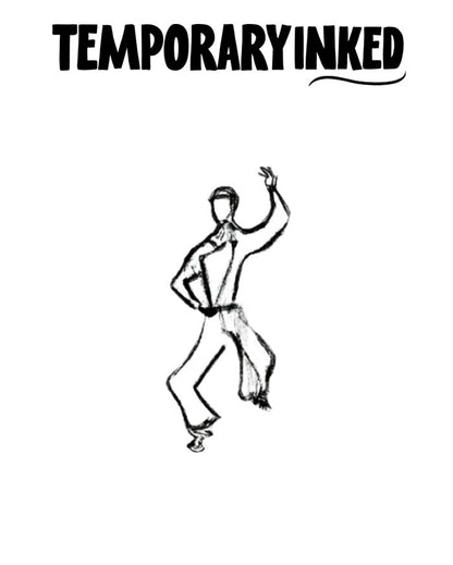 Retro Dance Man Tattoo