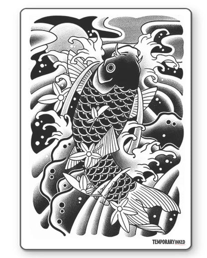 Japanese Rising Koi Half-Sleeve