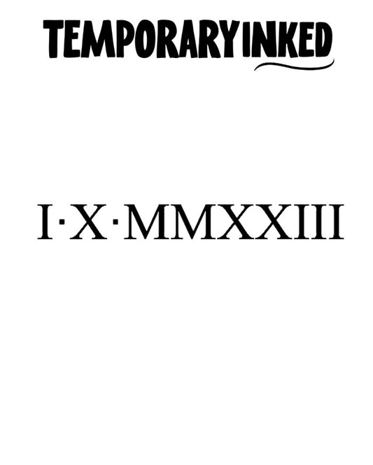 Roman Date October Tattoo