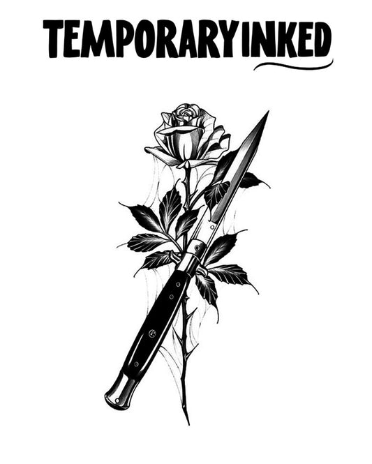 Rose & Knife Tattoo