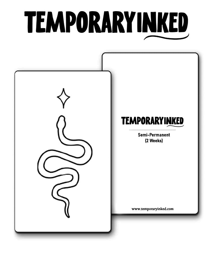 Simple Snake Sparkle Tattoo