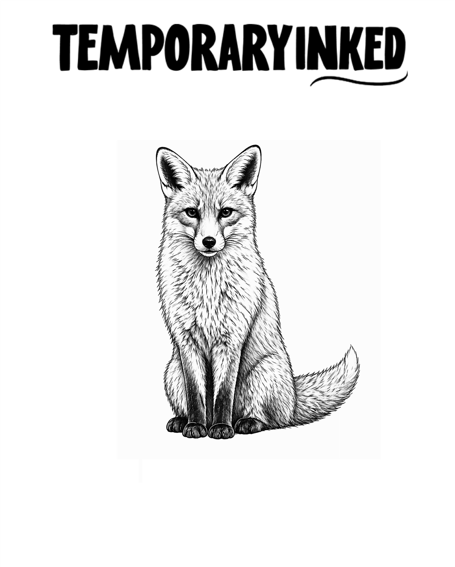 Sitting Fox Tattoo