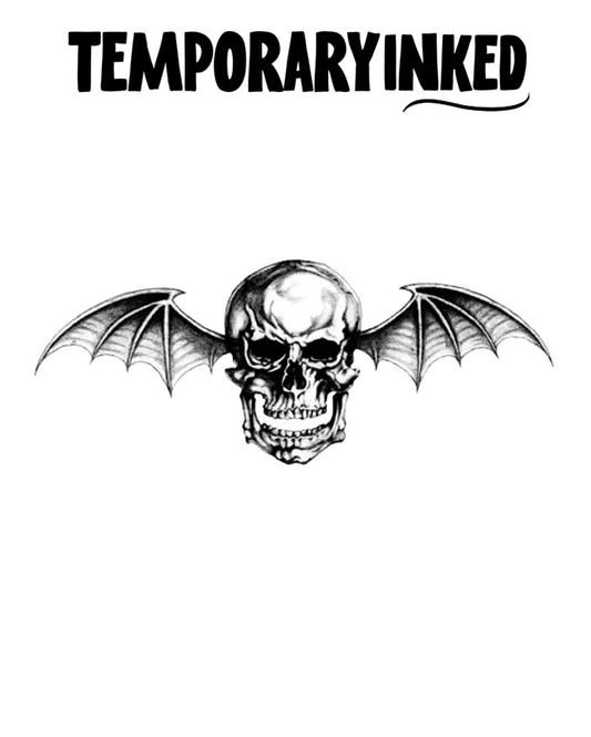 Small Flying Skull Tattoo