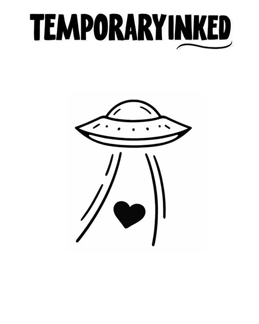 Spaceship Love Tattoo