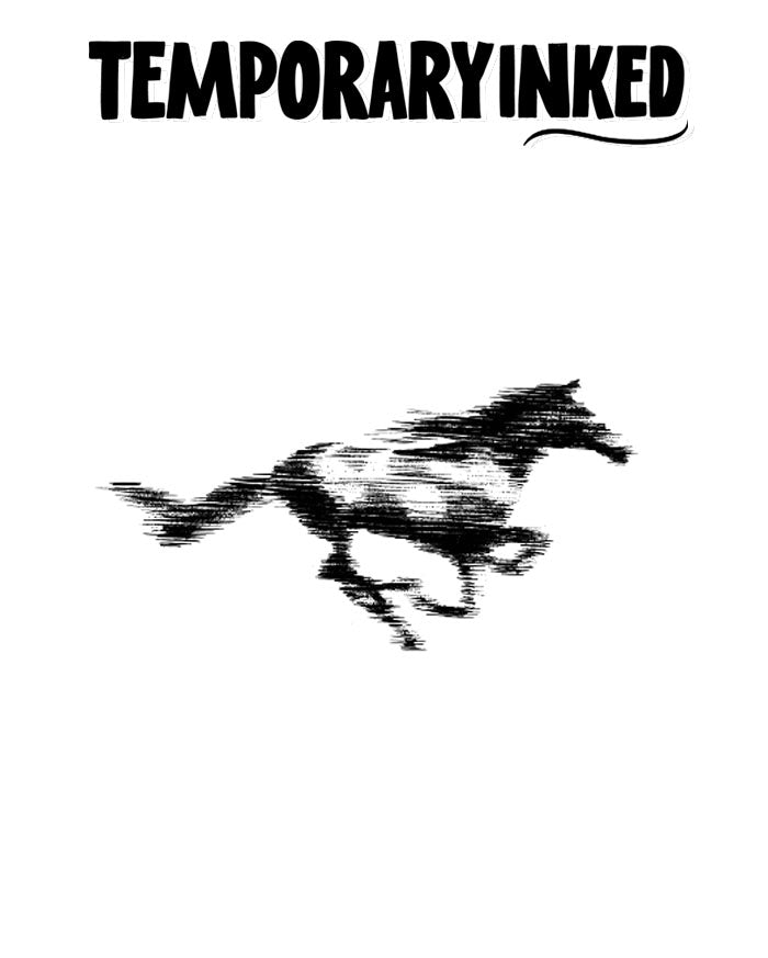 Speed and Motion Horse Tattoo