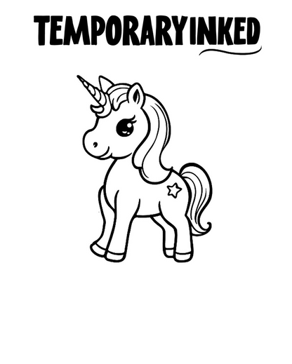 Star Marked Unicorn Tattoo