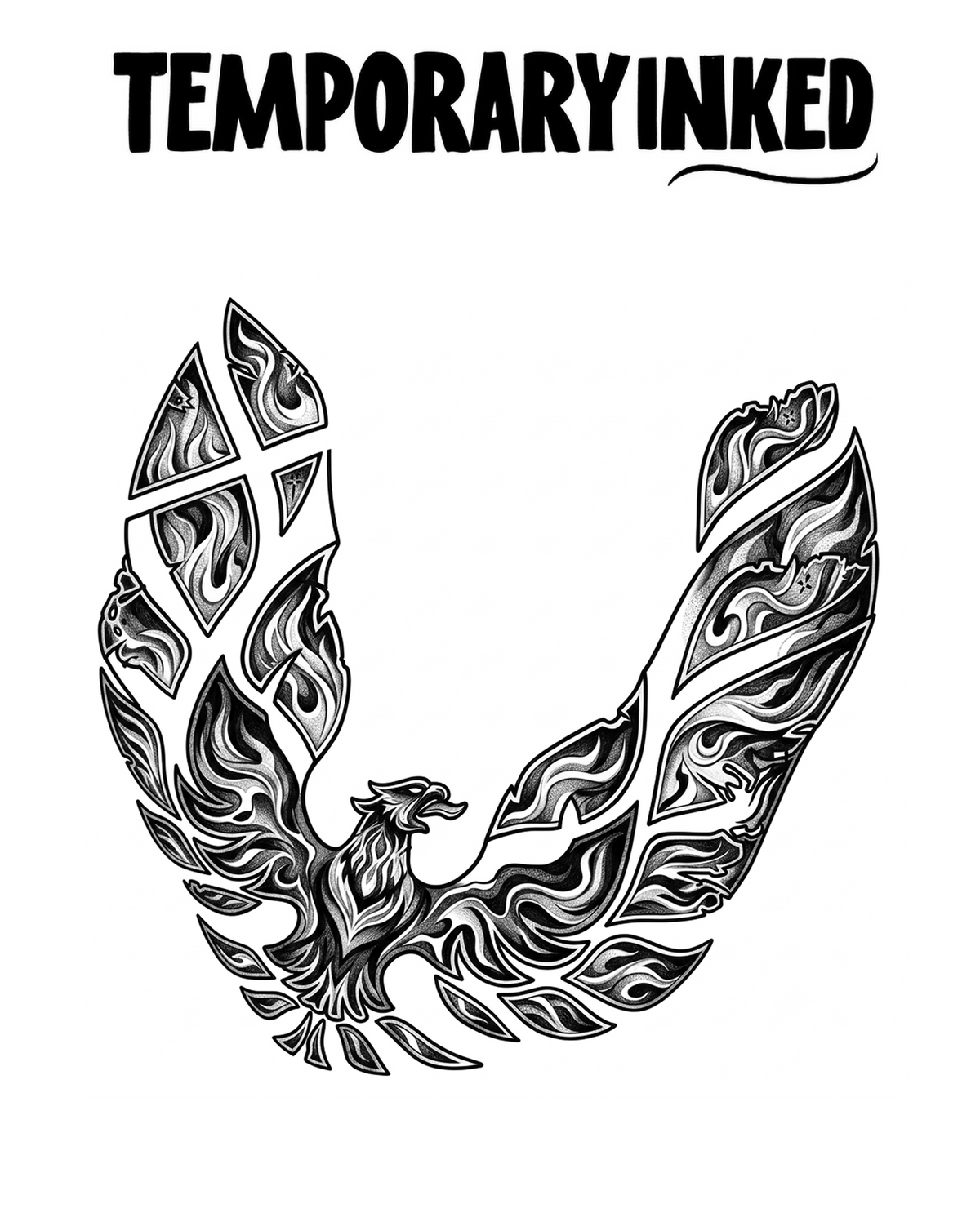 Swirl Phoenix Tattoo