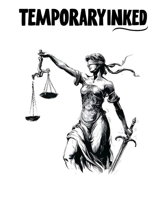 Sword, Scale & Justice Tattoo