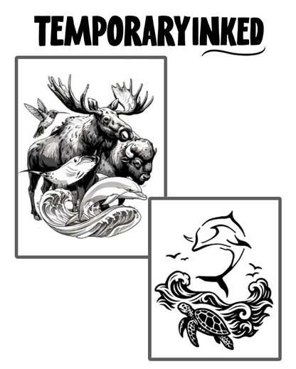 Land • Sea • Sky Wildlife Tattoo Pack