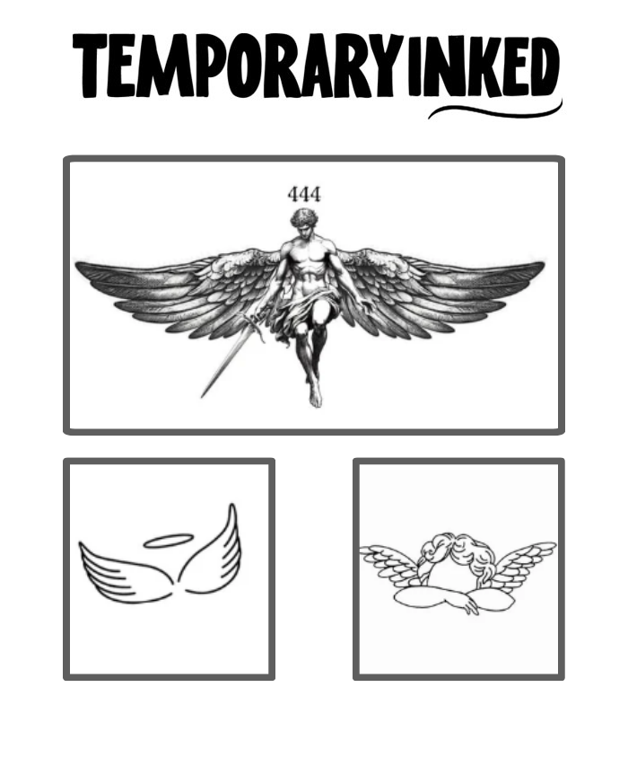 444 Angel Warrior Tattoo Pack
