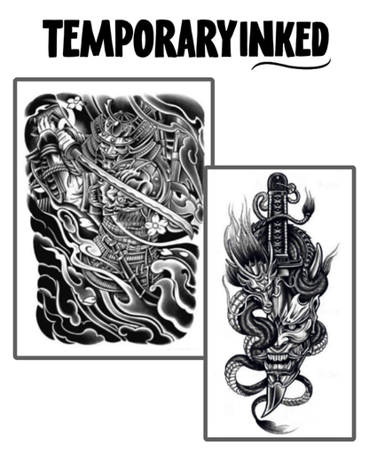 Floral Thunder Samurai Tattoo Pack
