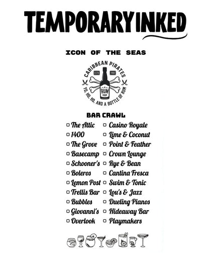 The Bar Crawl Tattoo