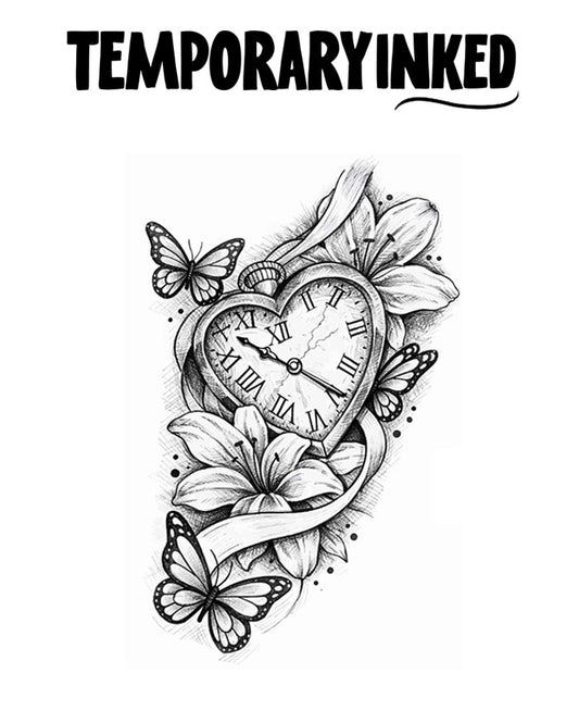 Tiktok Copyright 0000 Floral Anatomical Heart Tattoo