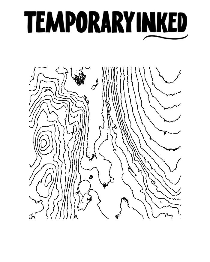 Topographic Map Tattoo