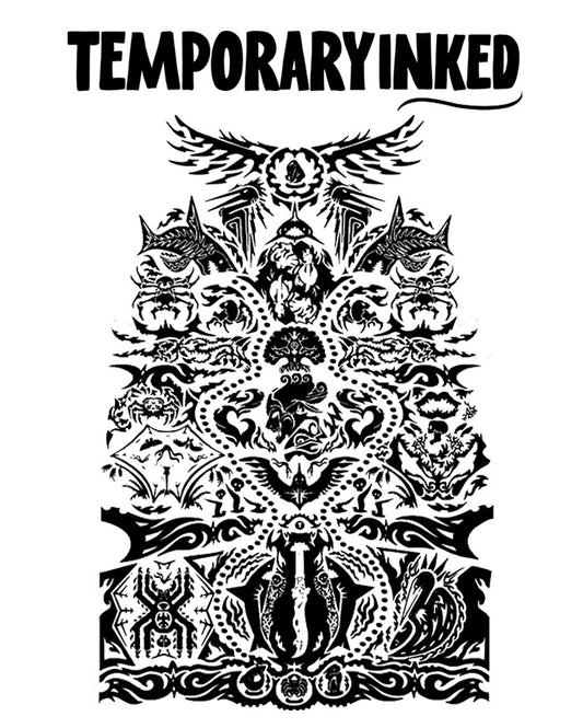 Tribal Beasts Back XL Tattoo