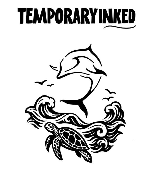 Turtle & Dolphin Tattoo