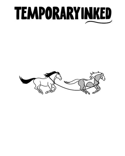 Two Running Horses Tattoo